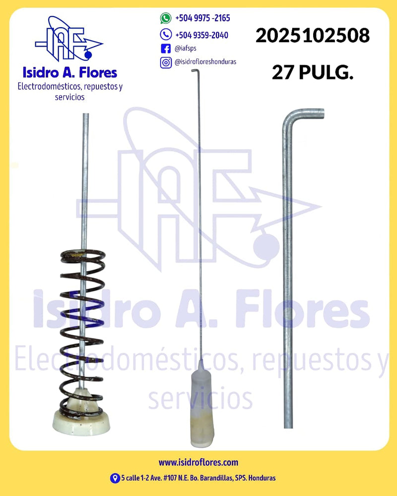 Suspensión original de lavador GE MX Varilla 27" Azul