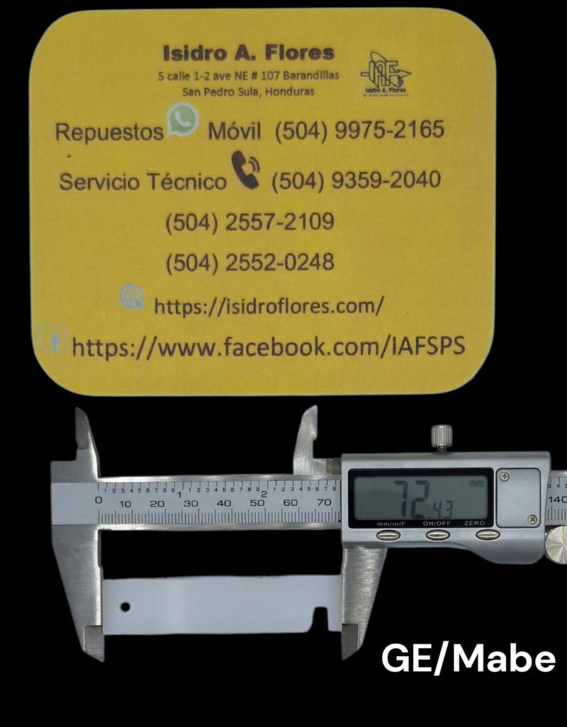 Deslizador o cojinete original  de secadora GE - Mabe 72X16MM