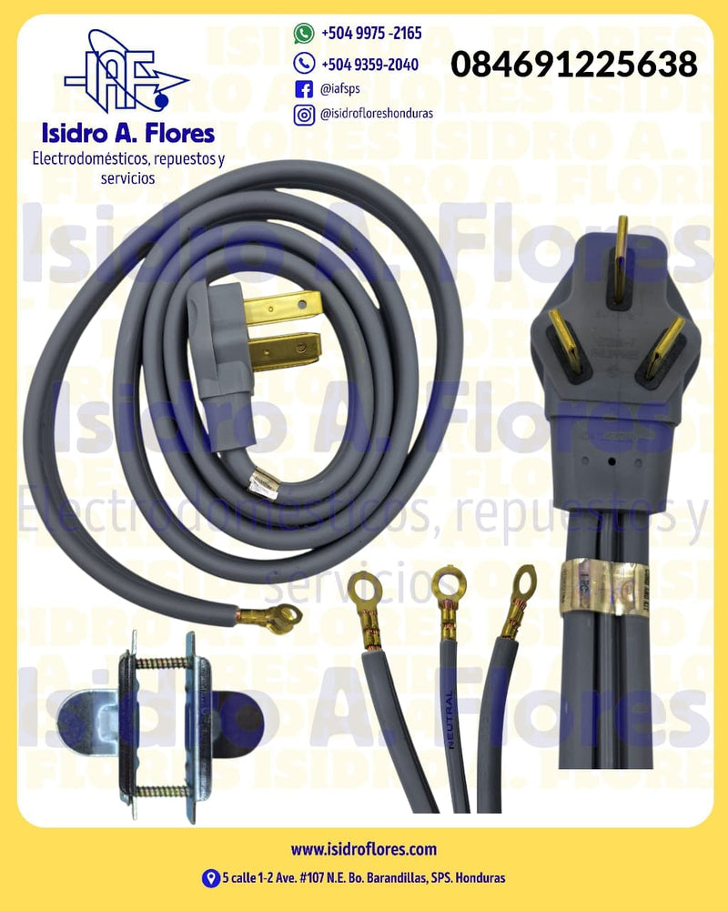 Cable de Estufa 220v  original GE  6´ de Largo  pata de gallina TJ5616