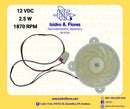 Motor evaporador Samsung blower ZWF-30-3 DC12V 2.5W 1870RPM 3 cables