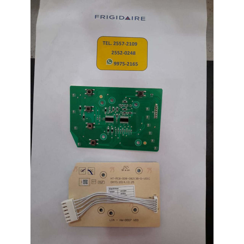 Placa electrónica de interface azul led de lavadora Frigidaire Brasil