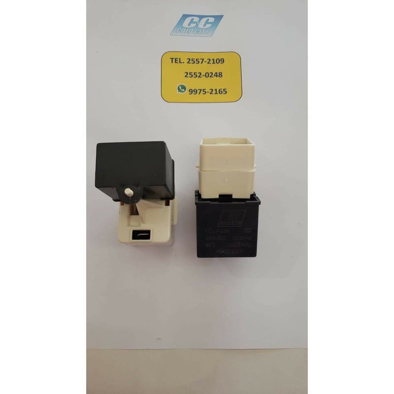 Relay arrancador, capacitor y protector PTC genérico para Refrigeradora de 10UF