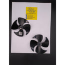 Aspa negra 4 Hojas, diámetro 10cm ó 4", eje delgado CW