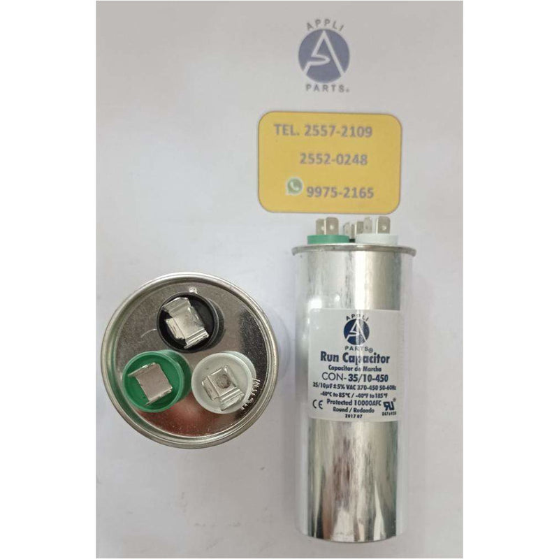 Condensador eléctrico Capacitor de Minisplit Appli Part  35+10 MFD Uf 370-450v