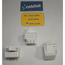 Switch refrigerador 1/2 luna, 3 terminales para ventilador y foco