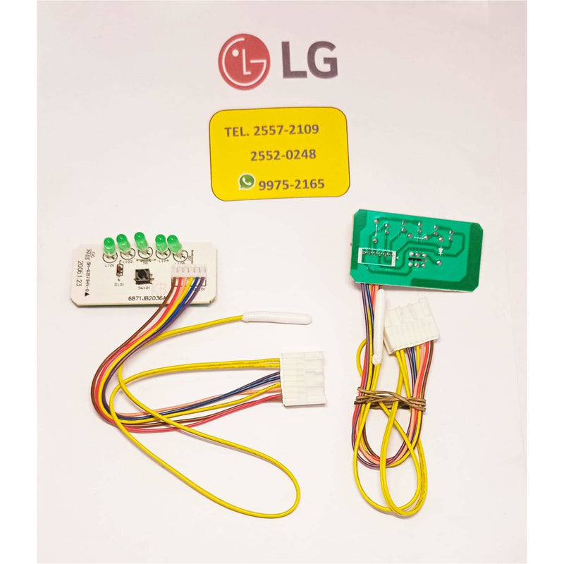 Placa regulador temperatura LG refrigeradora 5 Foquitos verdes