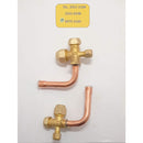 Válvula servicio para minisplit  Coldtek curva1/2" 3 vías