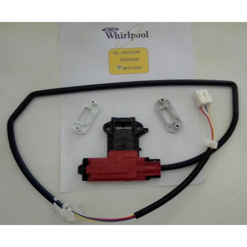 Switch blocapuerta original  rojo con negro para Whirlpool electrónica