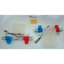 Válvula de lavadora Whirlpool azul y verde recto con terminales